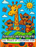 Animal Coloring World: 101 pages of coloring fun