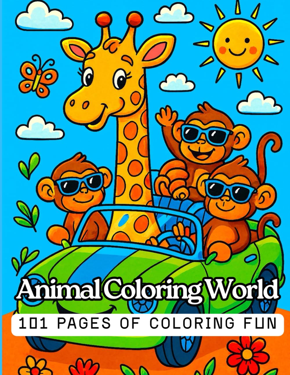 Animal Coloring World: 101 pages of coloring fun