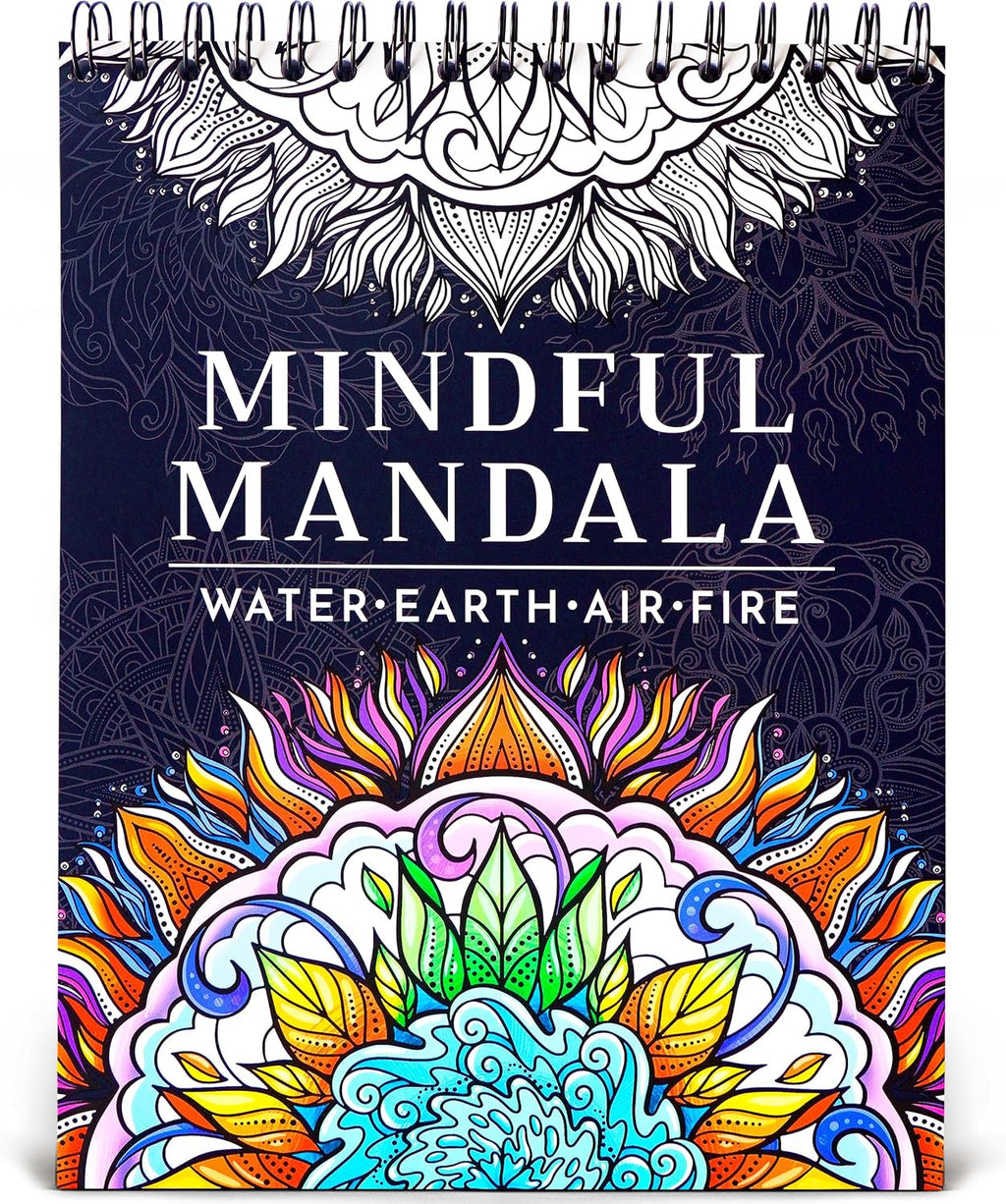 Mandala Coloring Book for Adults Spiral Bound, 50 Unique Relaxing Designs