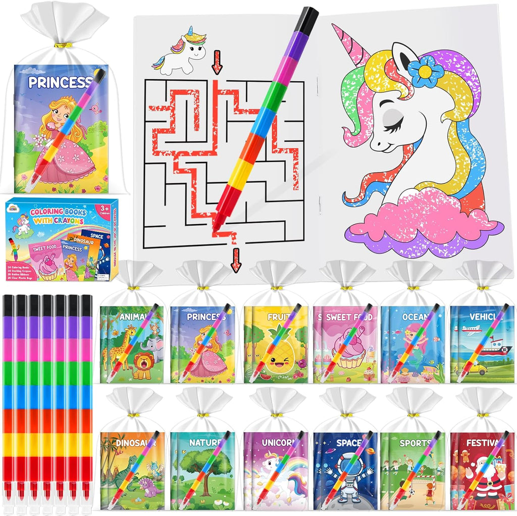 24 Pack Mini Coloring Books
