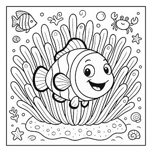 Under the Sea: Ocean animal coloring book