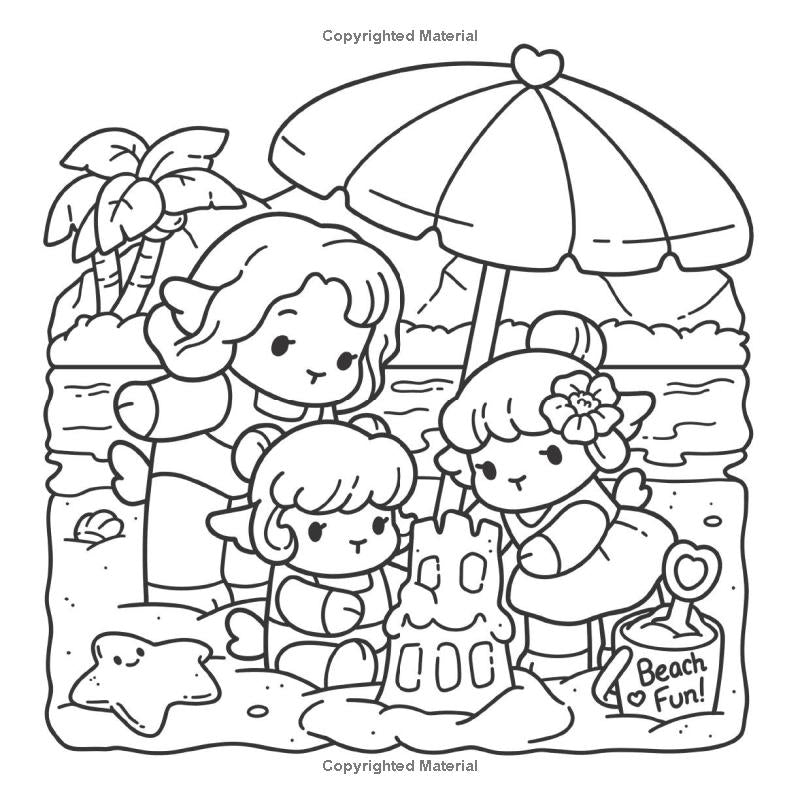 Cozy Hawaii: Cute Coloring Book for Adults and Teens Easy-to-Color Tropical Scenes
