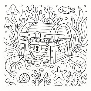 Under the Sea: Ocean animal coloring book