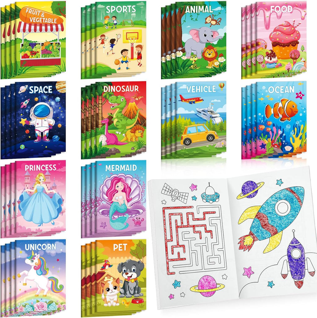 24 Pack Mini Coloring Books
