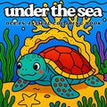 Under the Sea: Ocean animal coloring book