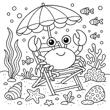 Ocean Animals Coloring Book for Kids ages 4-8: Easy & Fun Designs